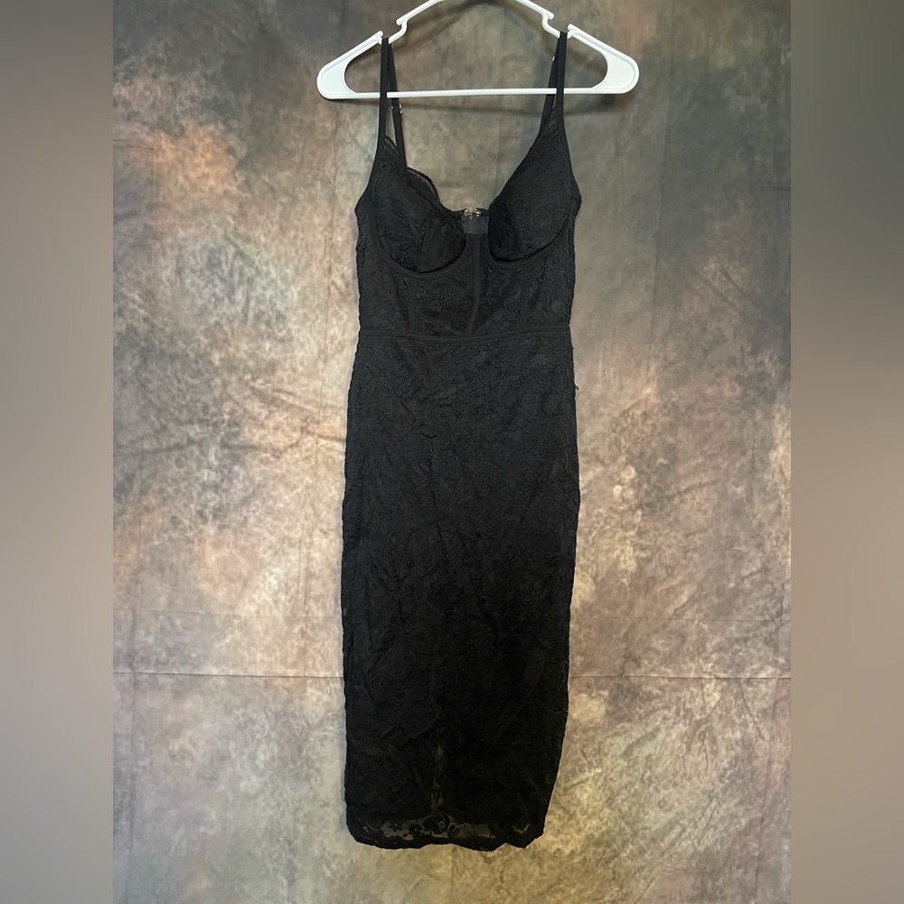 Privy Black Lace Dress. New Years Eve Dress.